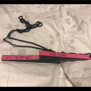 MAC Cosmetics Viva Glam lightning bolt necklace.